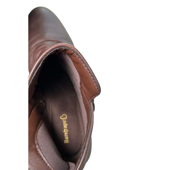 Baretraps Stevie Bootie Ankle Boots Womens Sz 9.5 Dark Brown Zip sides - Picture 11 of 16